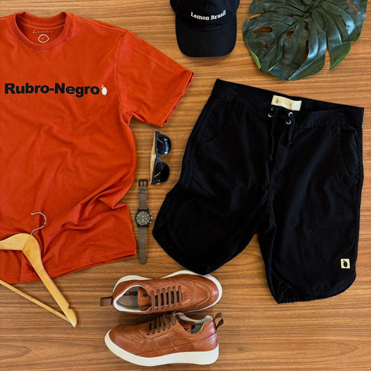 T-SHIRT RUBRO NEGRO